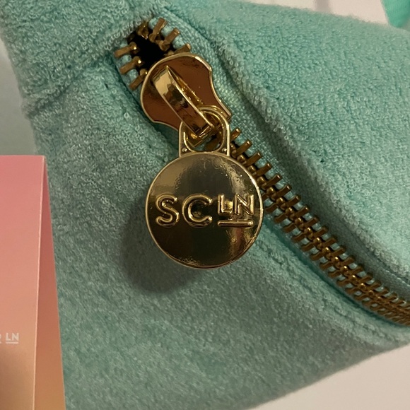 Stoney Clover Lane Mint Crossbody Bag with Gold Zipper - Picture 3 of 4